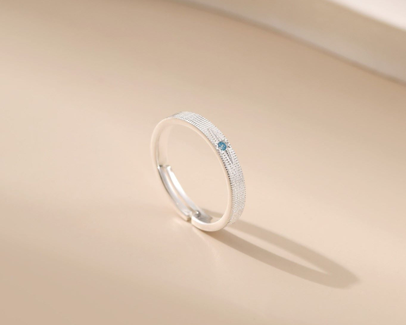 Silver Gemstone Ring Aquamarine - Alarita