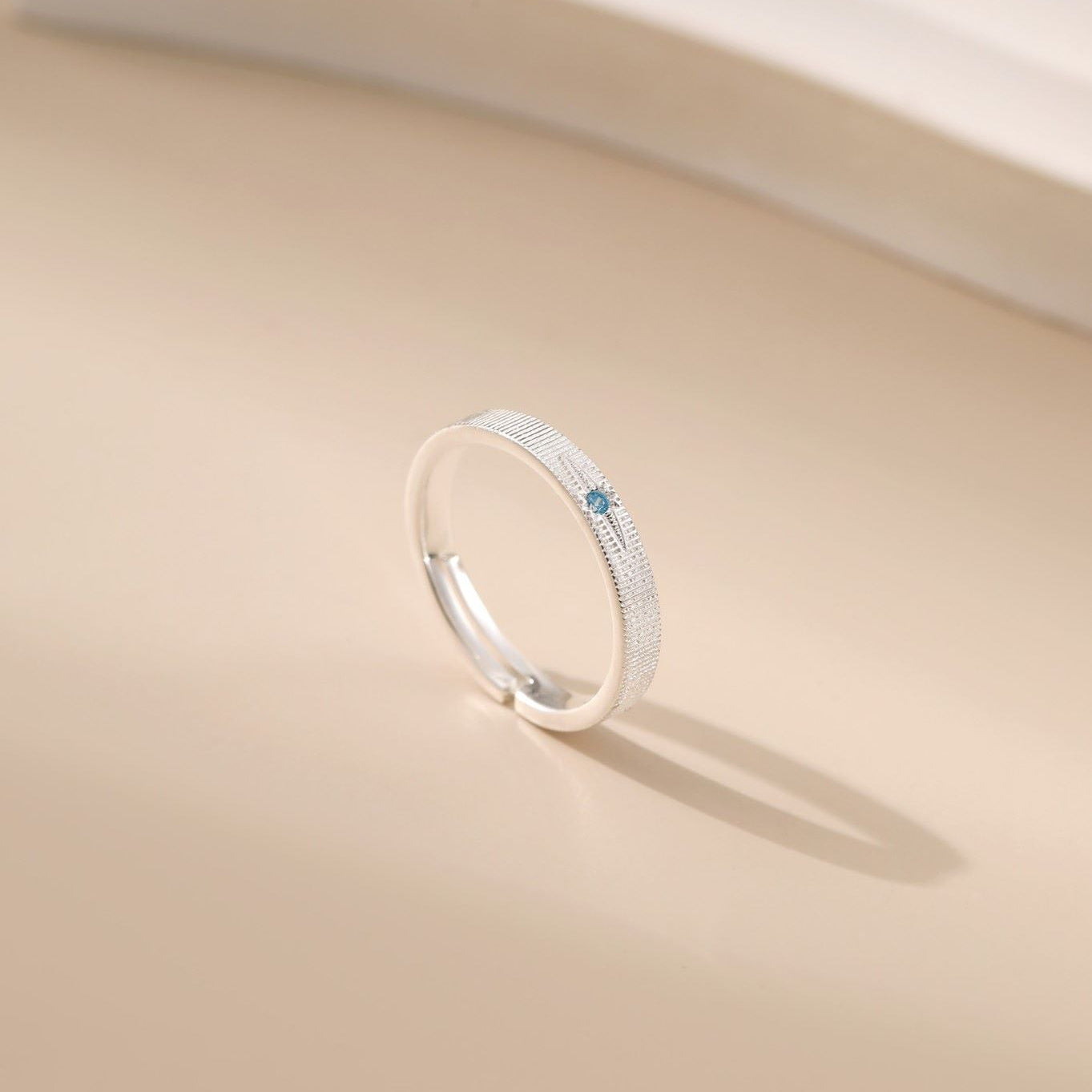 Silver Gemstone Ring Aquamarine - Alarita