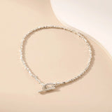 Toggle Clasp Silver Bracelet - Alarita